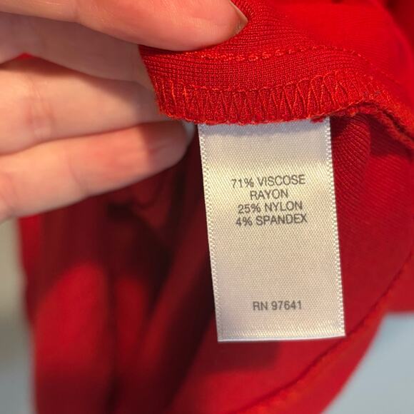 J. Jill Ponte Red Knee Length Shift Dress - size Medium - Picture 6 of 6